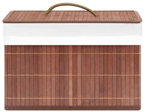Caixas de arrumação 4 pcs bambu castanho