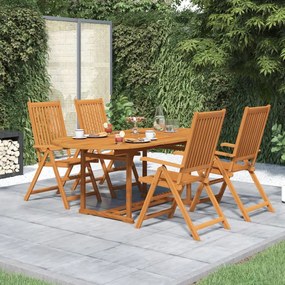 vidaXL 5 pcs conjunto de jantar para jardim madeira de acácia maciça