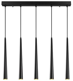 Candeeiro de Teto Ugur – Preto – 78 x 5 cm