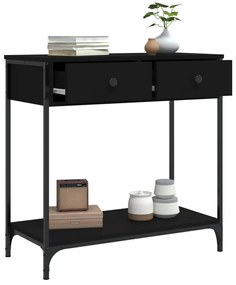 Mesa consola 75x34,5x75 cm derivados de madeira preto
