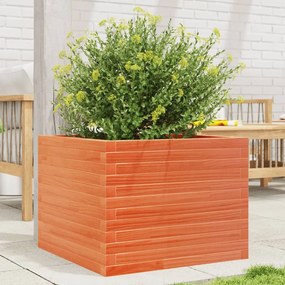 vidaXL Vaso/floreira de jardim 60x60x45,5 cm pinho maciço castanho mel