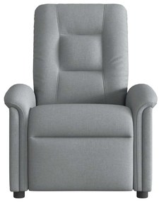Poltrona de massagens reclinável tecido cinzento-claro