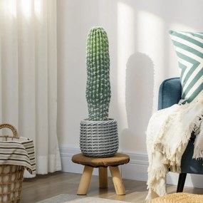 Cacto Artificial 66 cm, Planta Artificial Decorativa com Vaso para Decoração de Interiores Verde