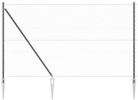 Cerca Hexagonal vidaXL Cinza 1,6 x 10 m Aço
