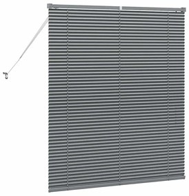 Persiana de Janela Cinzento-escuro 80 x 130 cm Alumínio