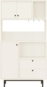 Armário Alto de Cozinha "Toledo" - Branco - 88x161.2x35.5cm - Design M