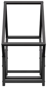 Suporte para lenha 50x25x50 cm aço laminado a frio preto