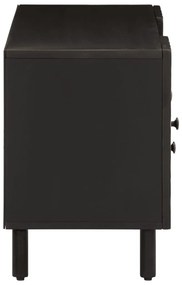Móvel de TV 105x33x46 cm madeira de mangueira maciça preto
