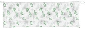 Almofadão banco jardim 150x50x7 cm tecido oxford padrão folhas