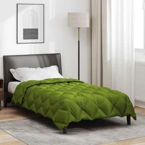 vidaXL Edredom de Inverno Verde 220 x 155 cm Microfibra