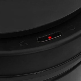 Caixote do lixo com sensor automático 80 L aço carbono preto