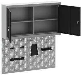Conjunto de Armário para Ferramentas e Painel de Ferramentas de 3 Peça