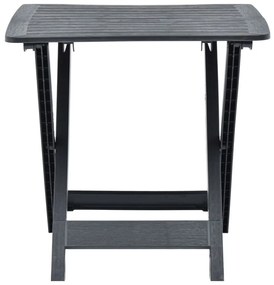 Mesa de jardim dobrável 79x72x70 cm plástico antracite