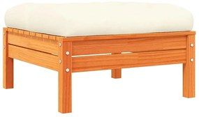 8pcs conj. sofás jardim c/ almofadões pinho maciço castanho mel