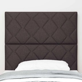 Cabeceira LED vidaXL Design Blocos de Diamante Castanho Escuro 90 cm T