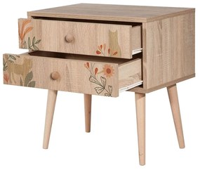 Mesa de Cabeceira City Two – Multicolor – 60x61x40 cm