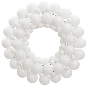 356126 vidaXL Guirlanda de Natal 45 cm poliestireno branco