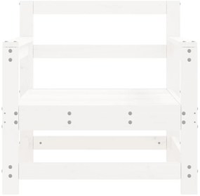 Cadeiras de jardim 2 pcs madeira de pinho maciça branco