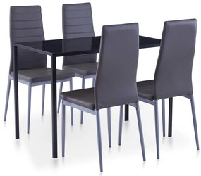 Conjunto de jantar 5 pcs cinzento