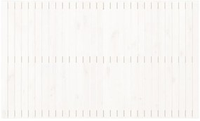 Cabeceira de parede 185x3x110 cm madeira de pinho maciça branco