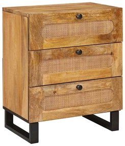 vidaXL Armário de Cabeceira com gaveta Natural 50 x 33 x 60 cm