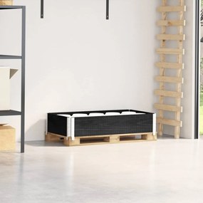 vidaXL Colar para paletes 100x50 cm madeira de pinho maciça preto