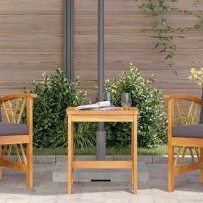 Mesa Lateral para Jardim vidaXL Castanha 45x45x50 cm Madeira de Acácia Sólida