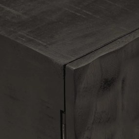 Mesa de cabeceira 40x30x50 cm mangueira maciça/ferro preto