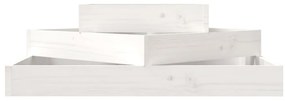 Vaso/floreira 83x83x27 cm pinho maciço branco