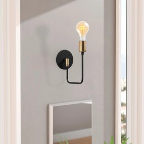 Aplique de Parede Dolma – Preto – 12 x 23 cm