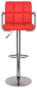 Bancos de bar 2 pcs couro artificial vermelho