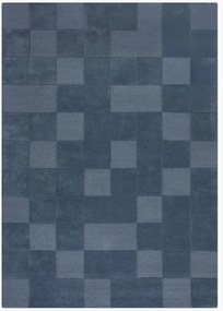 Tapete de lã tufado à mão com relevo Checkerboard