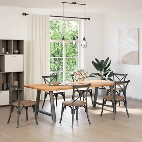 Pés para mesa de jantar em formato A, 2 peças, antracite, 100x(72-73)