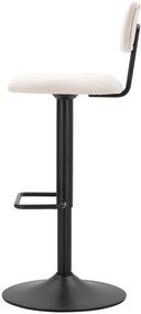 CONJUNTO DE 2 BANCOS DE BAR COM ELEVAÇÃO 41X47,5X85-106,5 (ASSENTO CM 61-83 CM) BRANCO