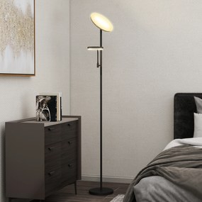 Candeeiro de pé LED de 42 W com regulação de intensidade, 2700 K-6500 K, variação contínua de 4 cores, 4 modos de cena, comando à distância e controlo