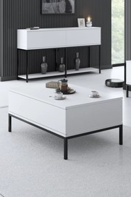 Conjunto de Mobiliário de Sala de Estar Lord – Preto e Branco – Medida