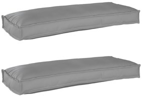 vidaXL Cojines para Palete da para Banco 2 pcs Cinza 100x40x8 cm Tecido Oxford