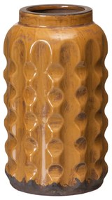 Vaso 17 X 17 X 29 cm Cerâmica Mostarda