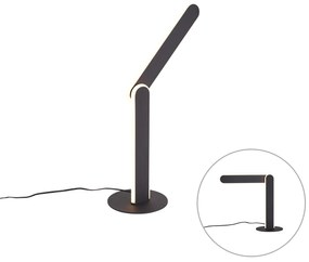 Candeeiro de mesa de design preto com LED regulável em 3 níveis - Gate