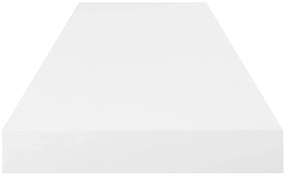 Prateleiras de parede suspensas 2 pcs 80x23,5x3,8cm MDF branco