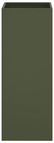 Vaso/floreira 32x29x75 cm aço verde azeitona