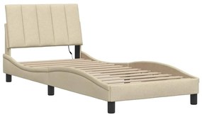Estrutura de cama sem colchão 80x200 cm creme
