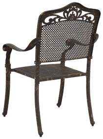 cadeiras de jardim vidaXL 2 pcs em alumínio fundido bronze