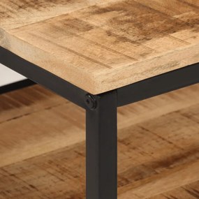 Mesa de centro 45x45x35 cm madeira de mangueira áspera maciça