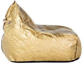 Pufe poltrona dourado DROP Beliani