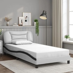 Estrutura cama c/ cabeceira 100x200 cm couro artificial
