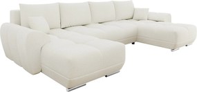 Sofá de canto Signis I, Cama com arrumação, 362x183x85cm, 171.5 kg, Pernas: Plástico