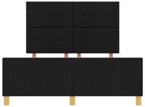 Cama vidaXL Preta 140x200 cm em Tecido