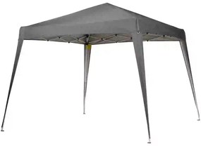 Outsunny Tenda Dobrável Tenda com Desenho Pop Up para Jardim Campismo Festas Eventos Aço e Oxford 2.4x2.4 m Cinza