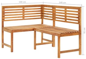 4 pcs conjunto de bistrô em madeira de acácia maciça